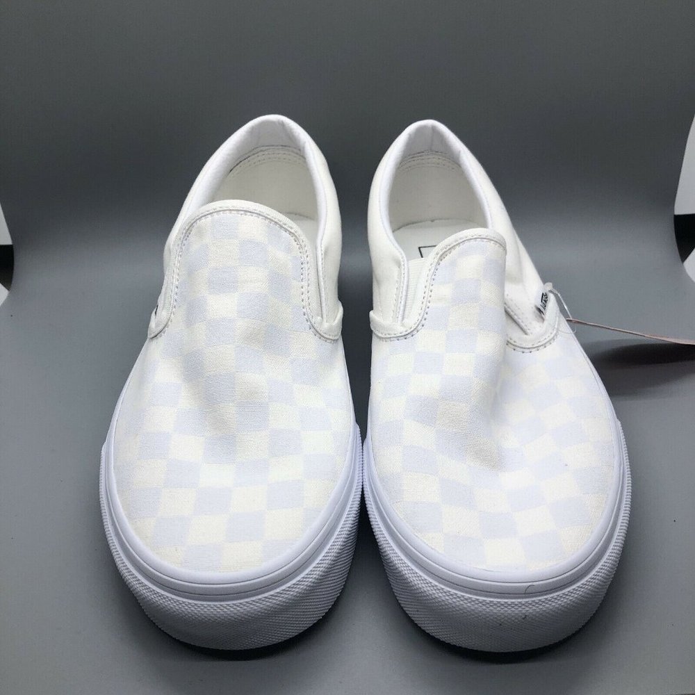 Vans Classic Checkerboard Slip On White sz 8.5
